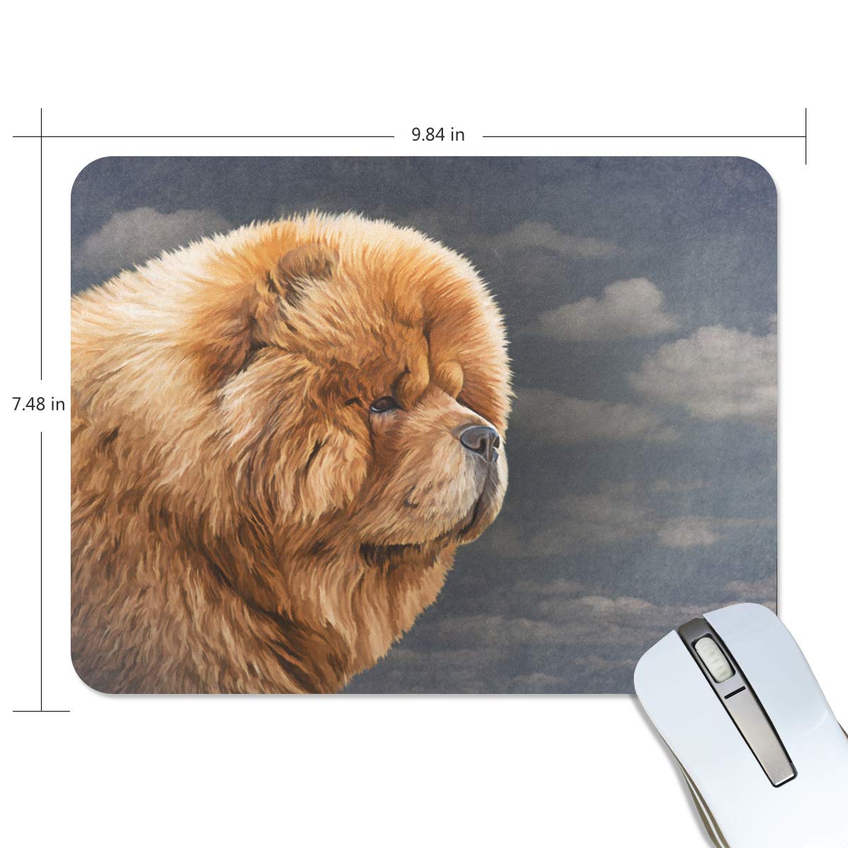 Vintage Mouse Pad for Dogs - 9.84 x 7.48 x 0.2 Inch Non-Slip Rubber Base Gaming & Office Desk Mat - Perfect for Pet Lovers, Computer Workstations and Home Office Setups