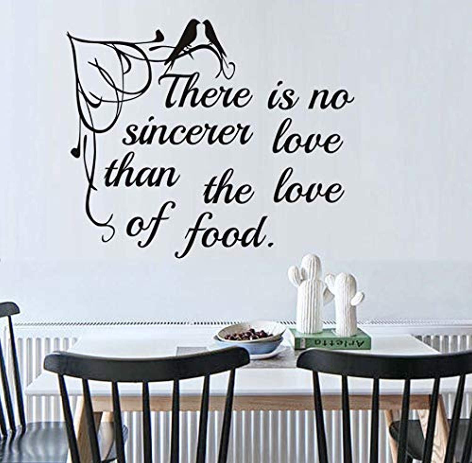 DIY Food & Home Themed Vinyl Wall Stickers - No Sincerer Love Birds Kissing Decal for Kitchen, Bathroom Decor (IR8088) | Perfect for Home Renovation, Apartment Decorating & Gift Giving