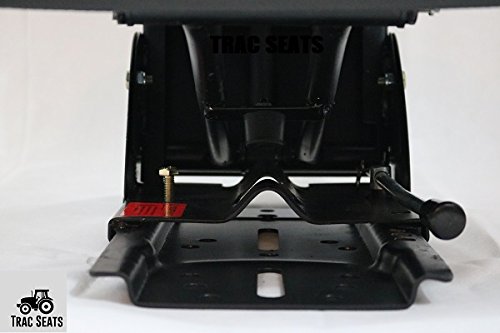 TRAC SEATS Universal Black Waffle Style Suspension Seat for Massey Ferguson Tractors - 5 Position Tilt Adjustable - Durable Farm Tractor Seat for Comfort & Support During Long Hours of Plowing, Harvesting & Field Work