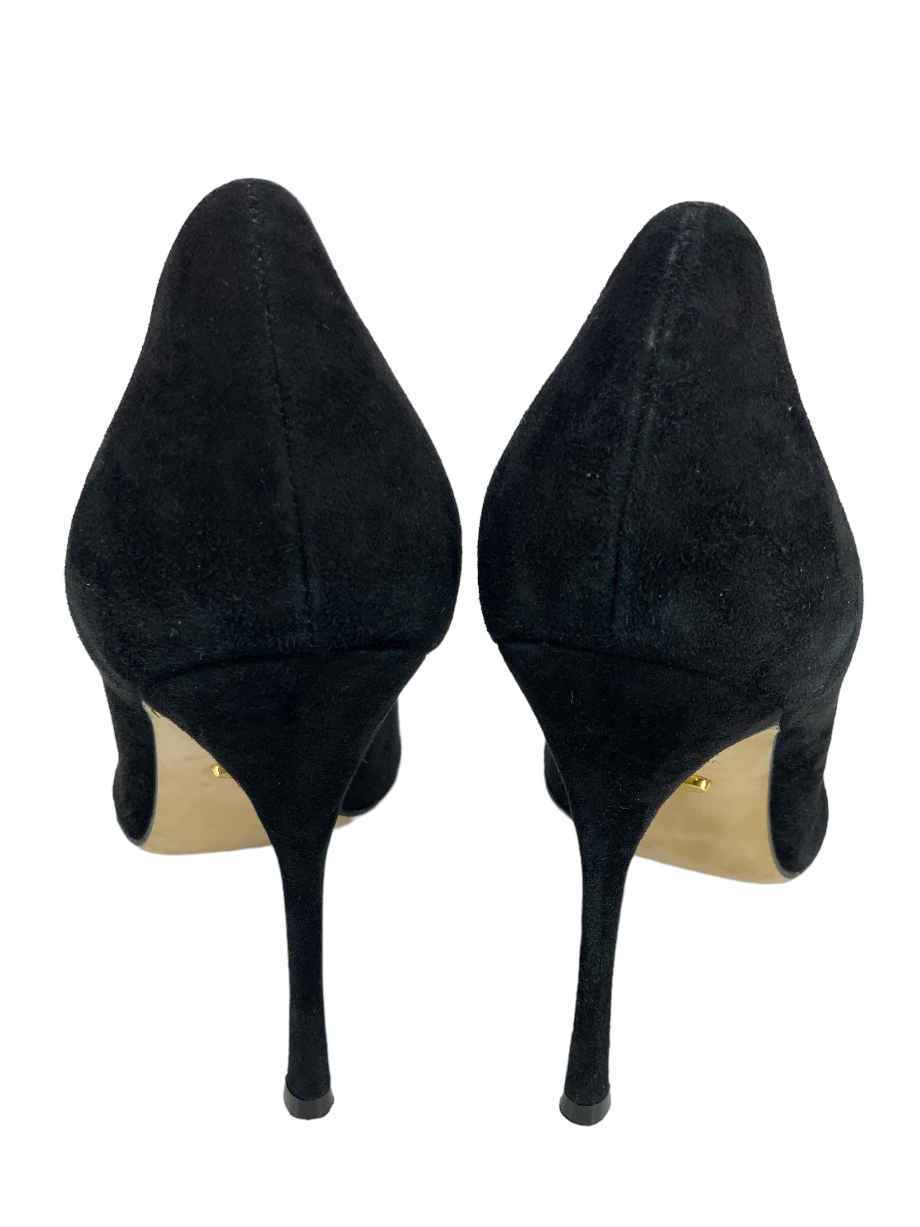 Sergio Rossi Women's Suede Pointed Toe Classic Pumps - Size 6 | Elegant High Heel Dress Shoes for Work, Party & Special Occasions