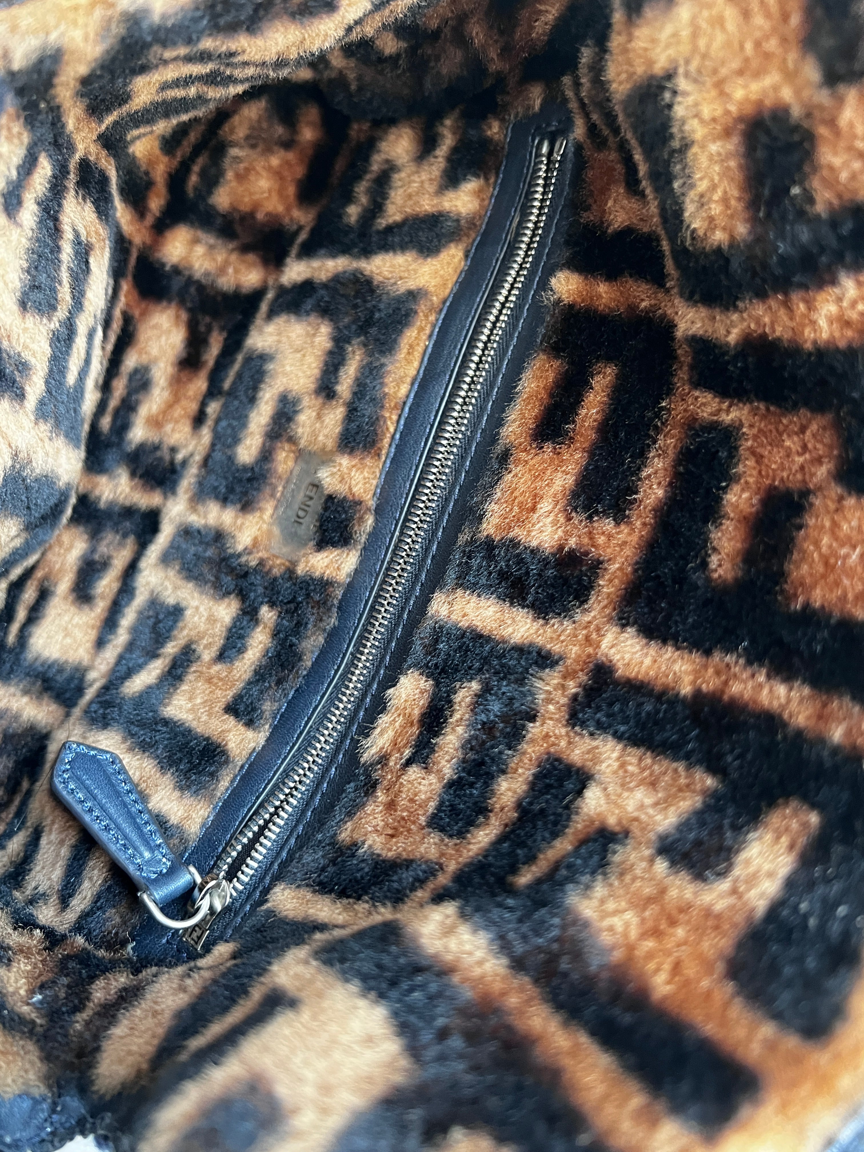 Authentic Fendi Selleria Plaid Tweed Shearling Baguette Bag - Luxury Designer Handbag for Women, Perfect for Parties, Events & Everyday Use