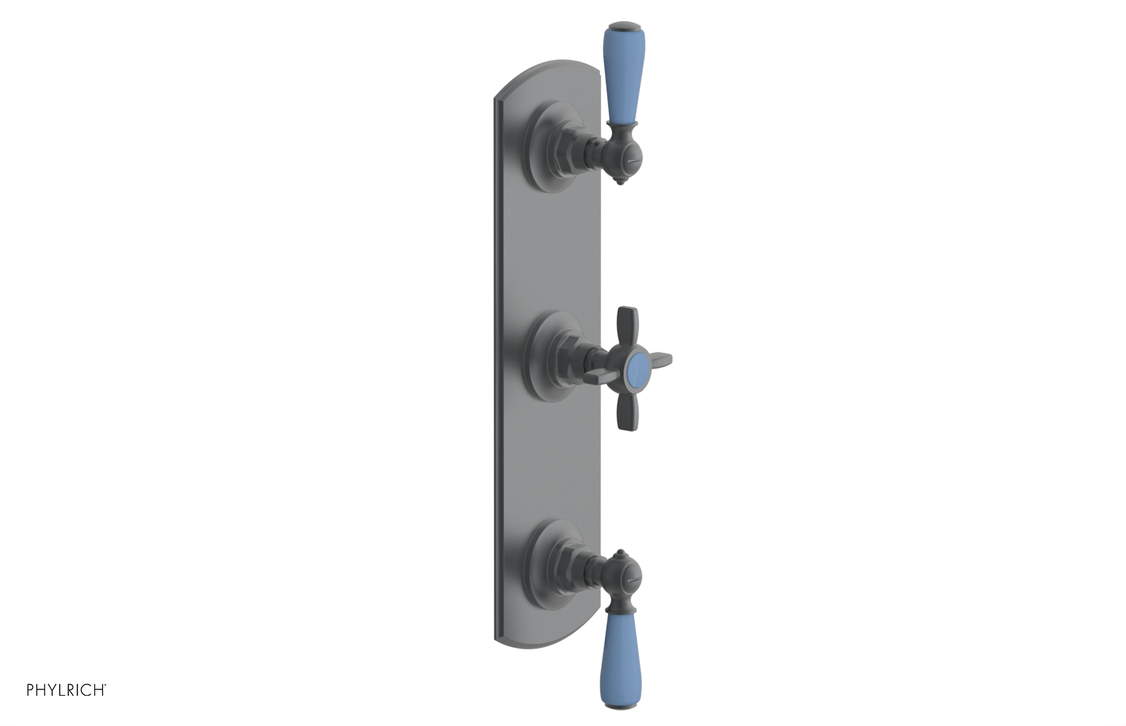 Jamestown Thermostatic Shower Valve with Dual Volume Control & Light Blue Accents - 4740 Series | Perfect for Modern Bathroom Renovations & Spa-Like Shower Experiences
