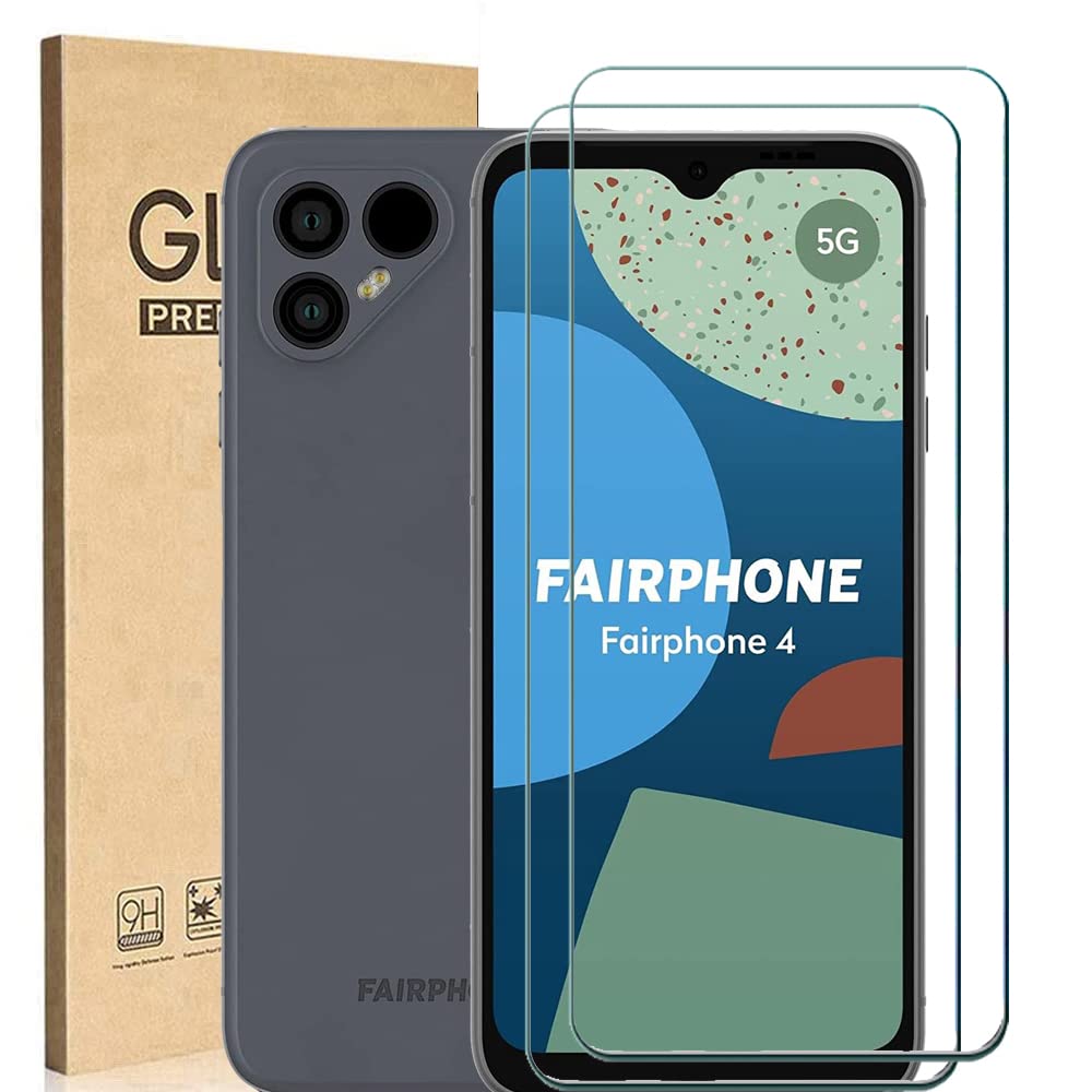 [2 Pack] FairPhone 4 Tempered Glass Screen Protector - 9H Hardness, Anti-Scratch, Bubble-Free for FairPhone 4 5G 6.3