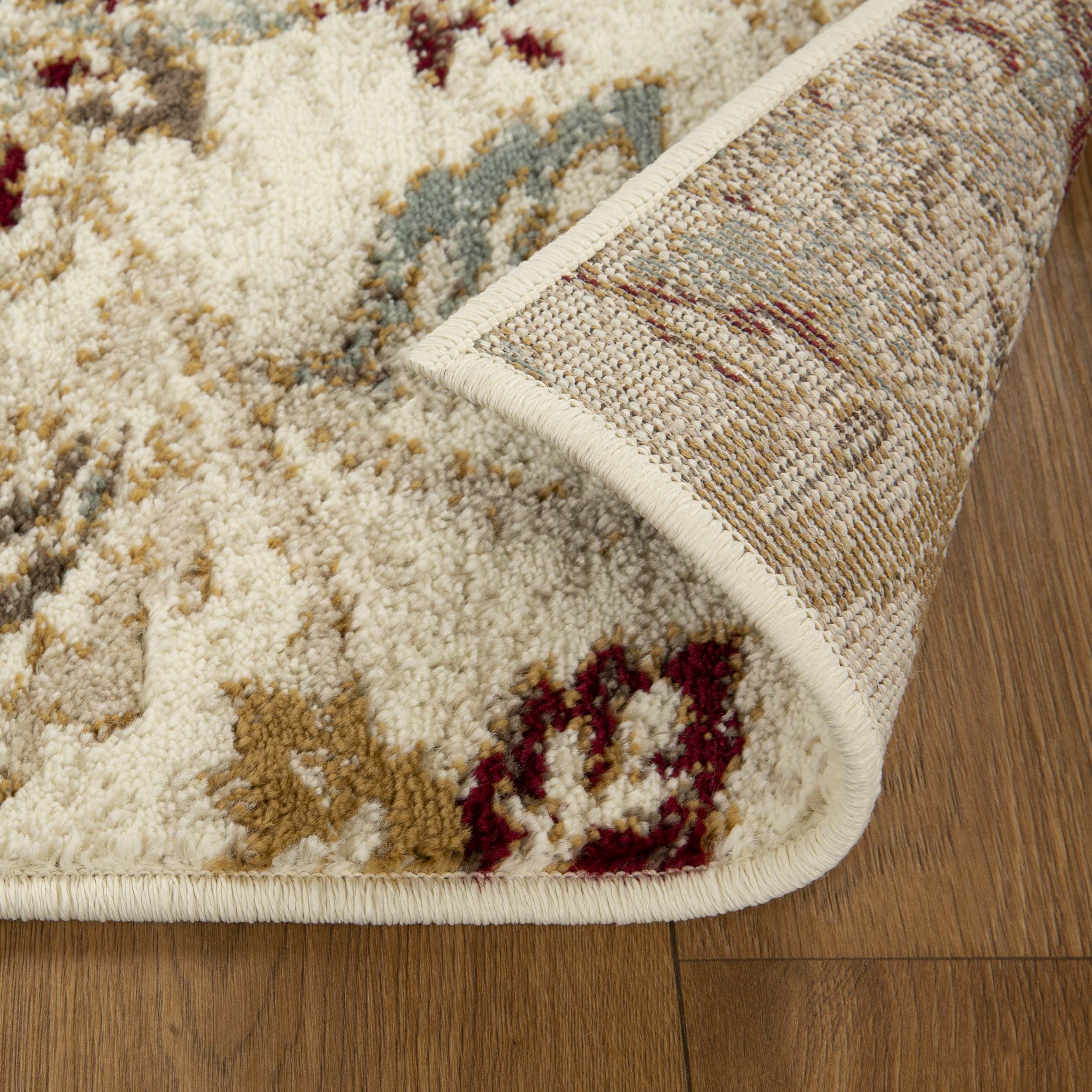 Jacobean Floral Modern Farmhouse Indoor Area Rugs & Runner Rugs - Soft Non-Slip Living Room Bedroom Decor for Cozy Home