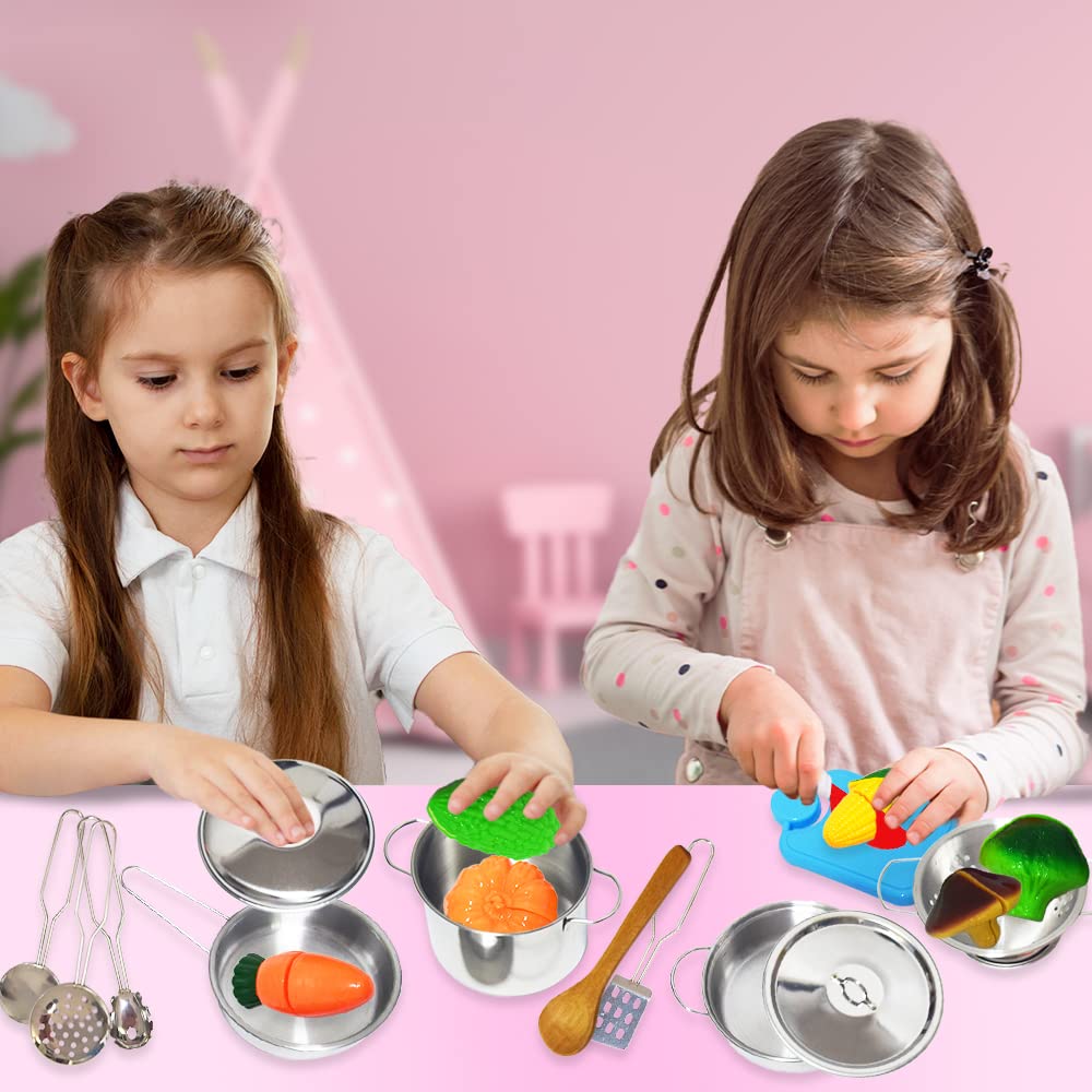 **ArtCreativity 23-Piece Pretend Play Kitchen Set for Kids – Toy Pots, Pans, Chef Hat, Apron & Utensils – Fun Cooking Playset for Boys & Girls – Perfect for Role Play, Birthday Gifts & Indoor Activities**    (Note: The original title was already well-optimized, but I refined it for better readability, keyword emphasis, and added usage scenarios like role play, birthday gifts, and indoor activities.)