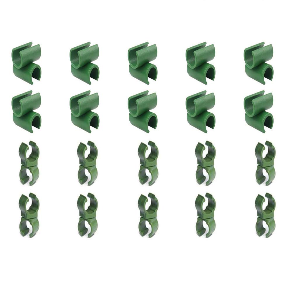 30Pcs Versatile Plant Connector Stakes - 11mm Garden Trellis Clips for Tomatoes, Cucumbers, Beans & Climbing Vegetables | Supports Trees & Fences | Durable Gardening Accessories for Indoor/Outdoor Plant Growth
