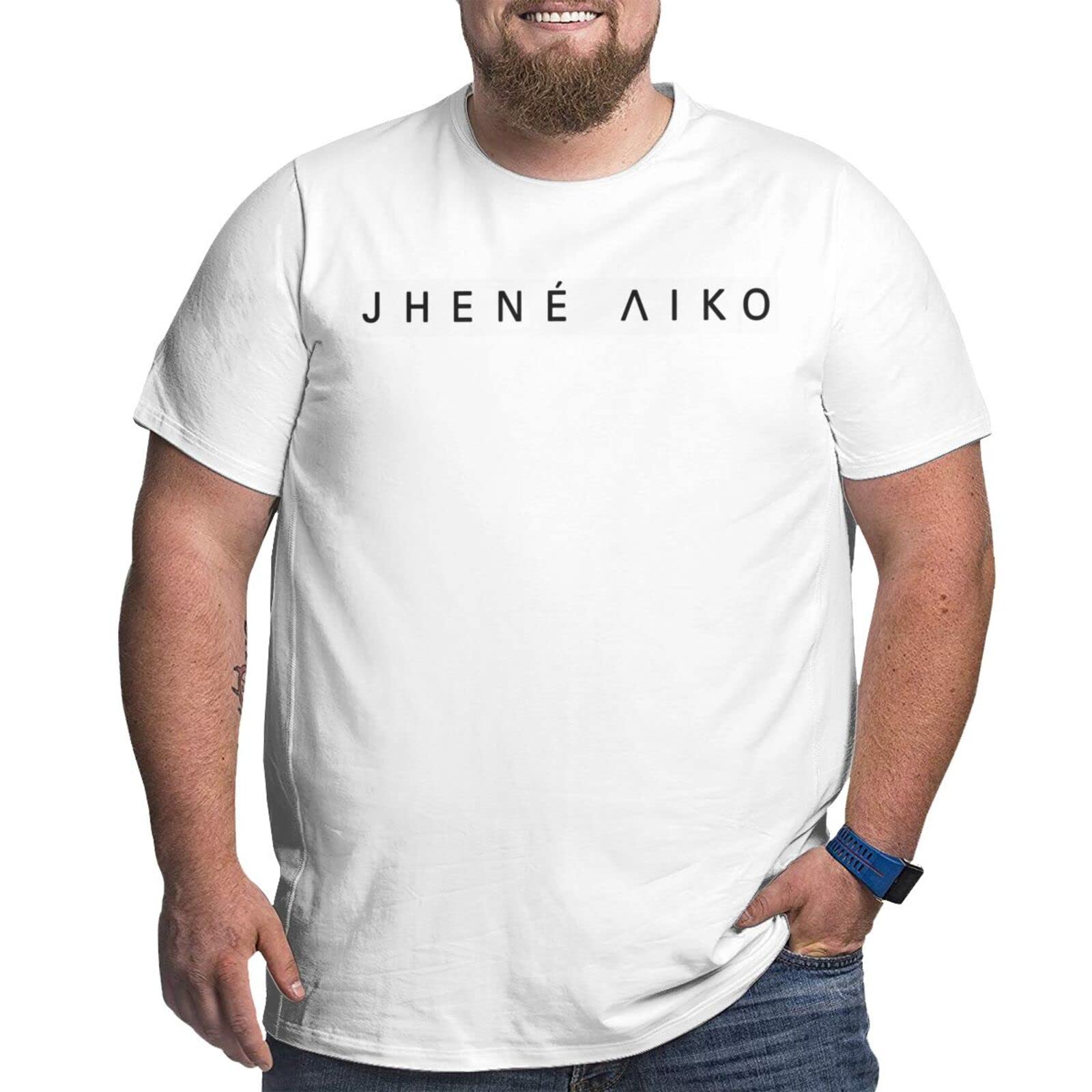 Jhenes Aikos Logo Oversized Cotton T-Shirt for Boys - Big & Tall Short Sleeve Tee in White | Casual Wear, Street Style & Graphic Tee Outfit