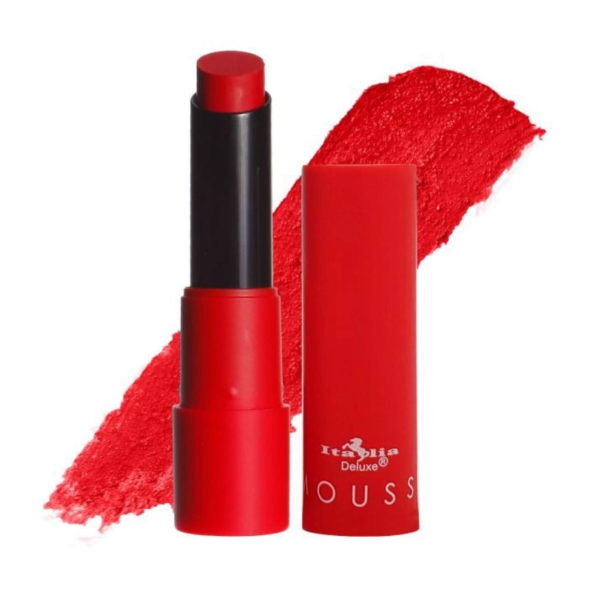 Italia Deluxe Matte Mousse Lipstick - Stiletto Red | Long-Lasting Hydrating Lip Color for Day & Night Wear, Perfect for Parties, Dates & Special Occasions