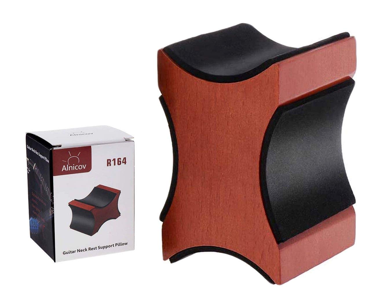 Premium Guitar Neck Rest - Ergonomic Support Pillow for Electric, Acoustic & Bass Guitars - Luthier Repair Tool (3.74x2.48x2.4 Inch, Burgundy) - Perfect for String Changing, Setup & Maintenance