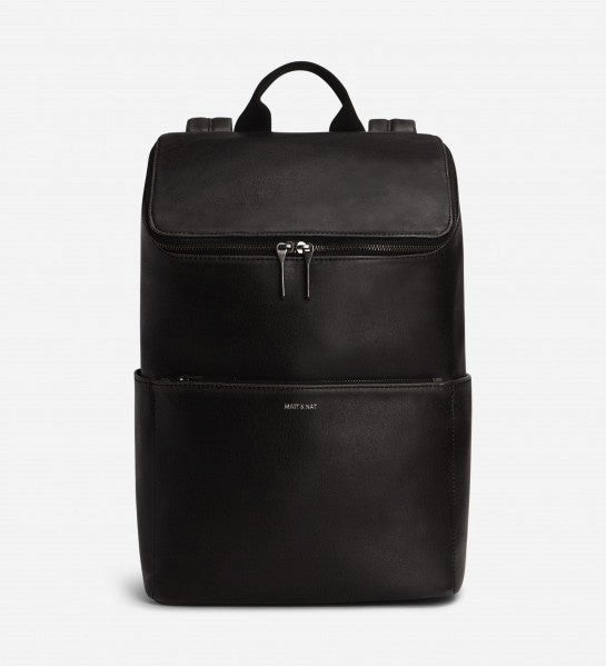 Matt & Nat Dean Arbor Vegan Leather Backpack - Stylish & Durable Black Backpack for Work, Travel & School | Eco-Friendly & Water-Resistant