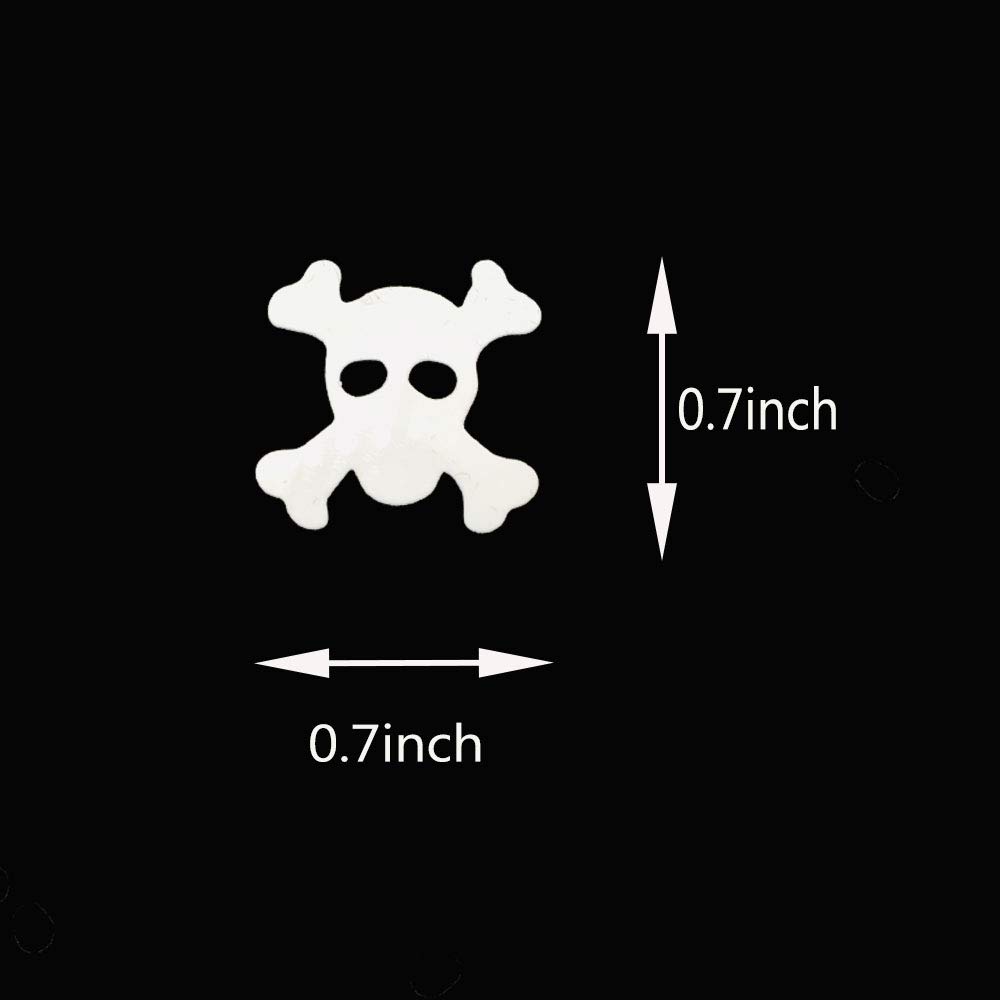 Scary Skull Confetti for Halloween Party Decorations - Glitter Metallic Foil Pirate & Haunted House Supplies - DIY Table Scatter for Special Events, Birthdays & Themed Parties