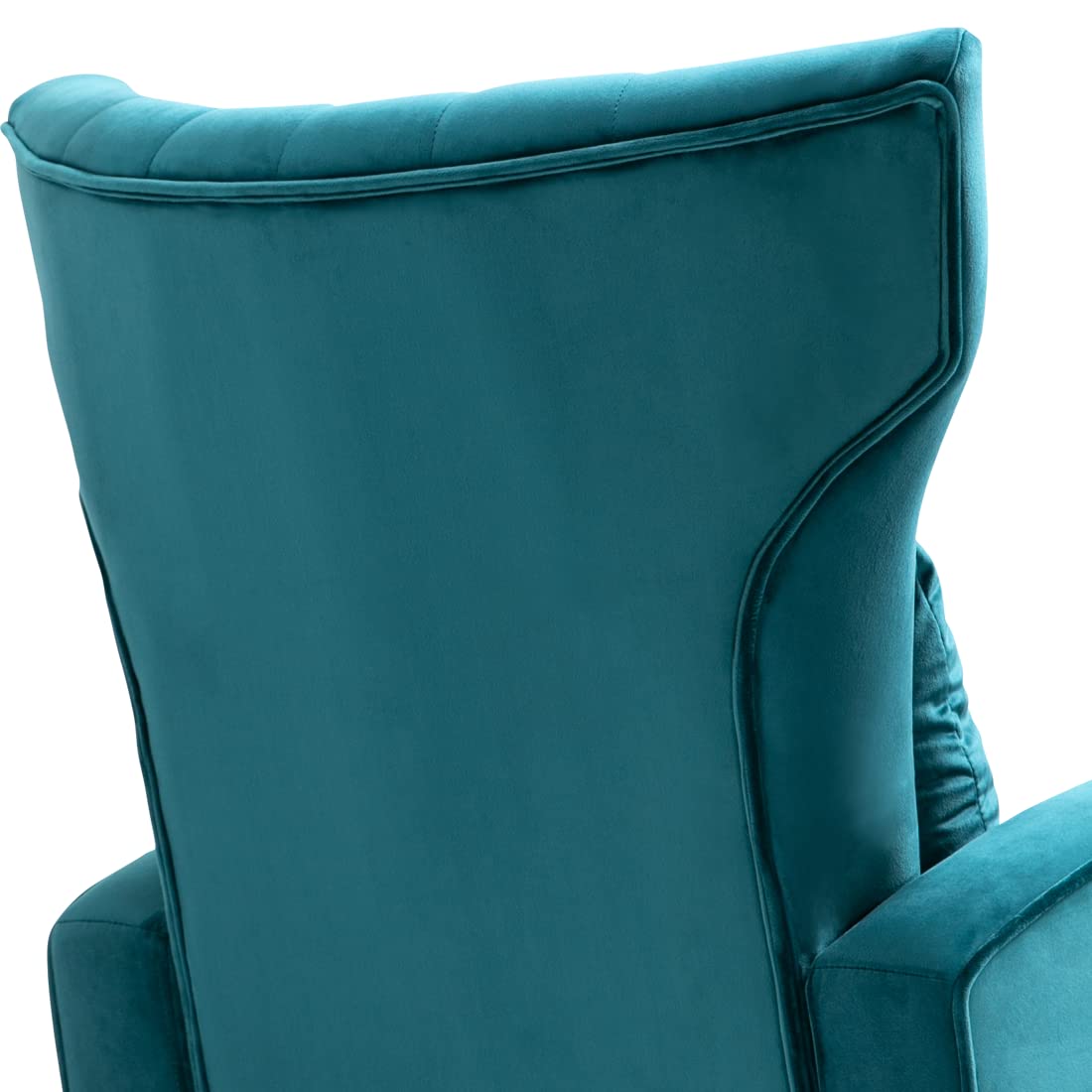 X-VOLSPORT Velvet Accent Chairs Set of 2 - Mid Century Modern High Back Living Room Chairs with Waist Pillow & Gold Metal Legs - Upholstered Armchairs for Bedroom, Club, Office & Lounge (Blue)