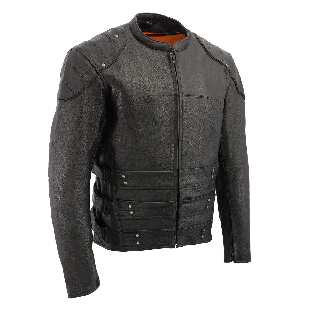 Milwaukee Men's Motorcycle Jacket - Durable Leather Biker Jacket for Riding & Outdoor Adventures - Perfect for Motorcycle Enthusiasts & Casual Wear