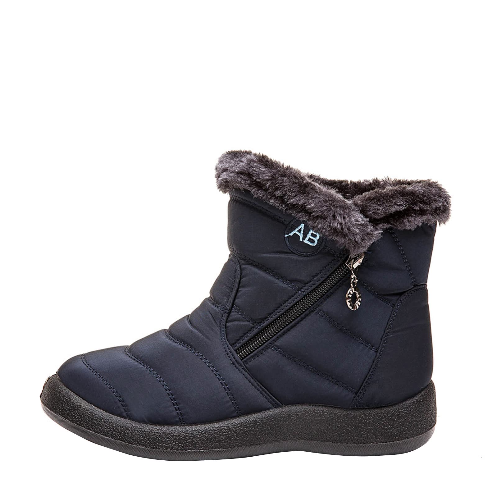 Women's Warm Snow Boots - Winter Anti-Slip Fur Lined Ankle Boots | Waterproof Short Booties for Outdoor Activities | Comfortable Winter Shoes for Snowy Weather & Casual Wear
