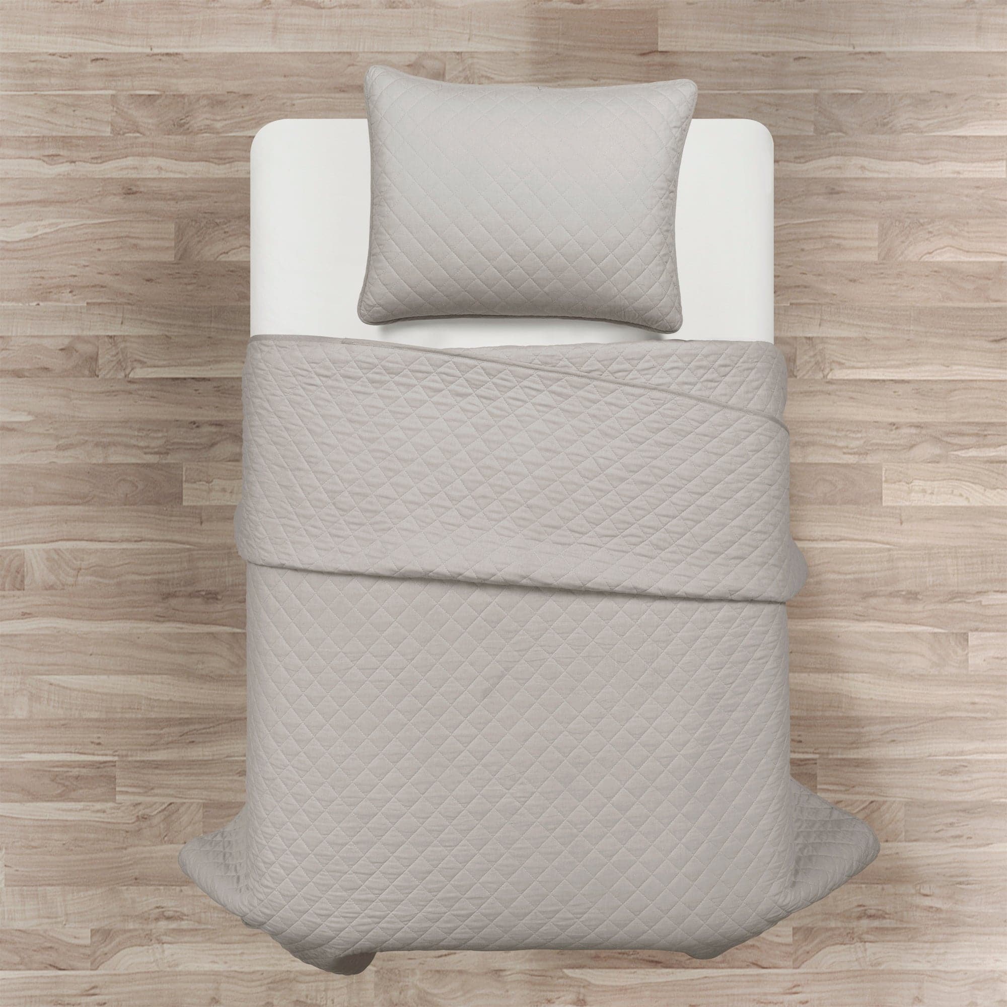 Ava Diamond Oversized Cotton Quilt Set - King Size Bedding with Soft Breathable Fabric for All Seasons | Perfect for Master Bedroom, Guest Room & Cozy Home Decor