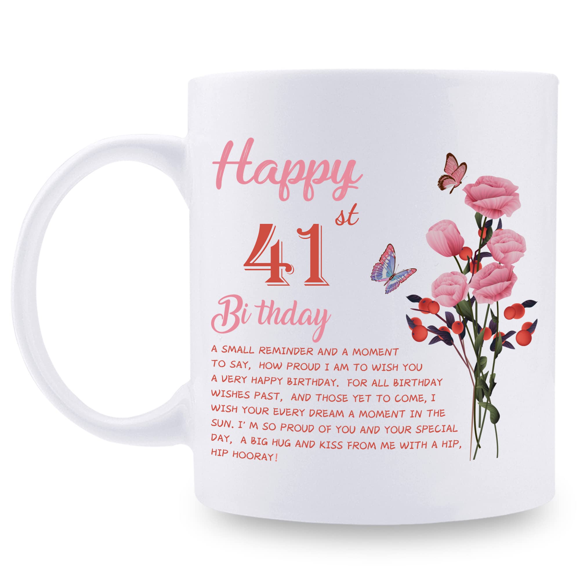 41st Birthday Gifts for Women - Funny 11oz Coffee Mug for Wife, Mom, Sister, Aunt & Coworker - Perfect Birthday Present for Women's 41st Birthday Celebration - Great for Coffee, Tea & Office Use