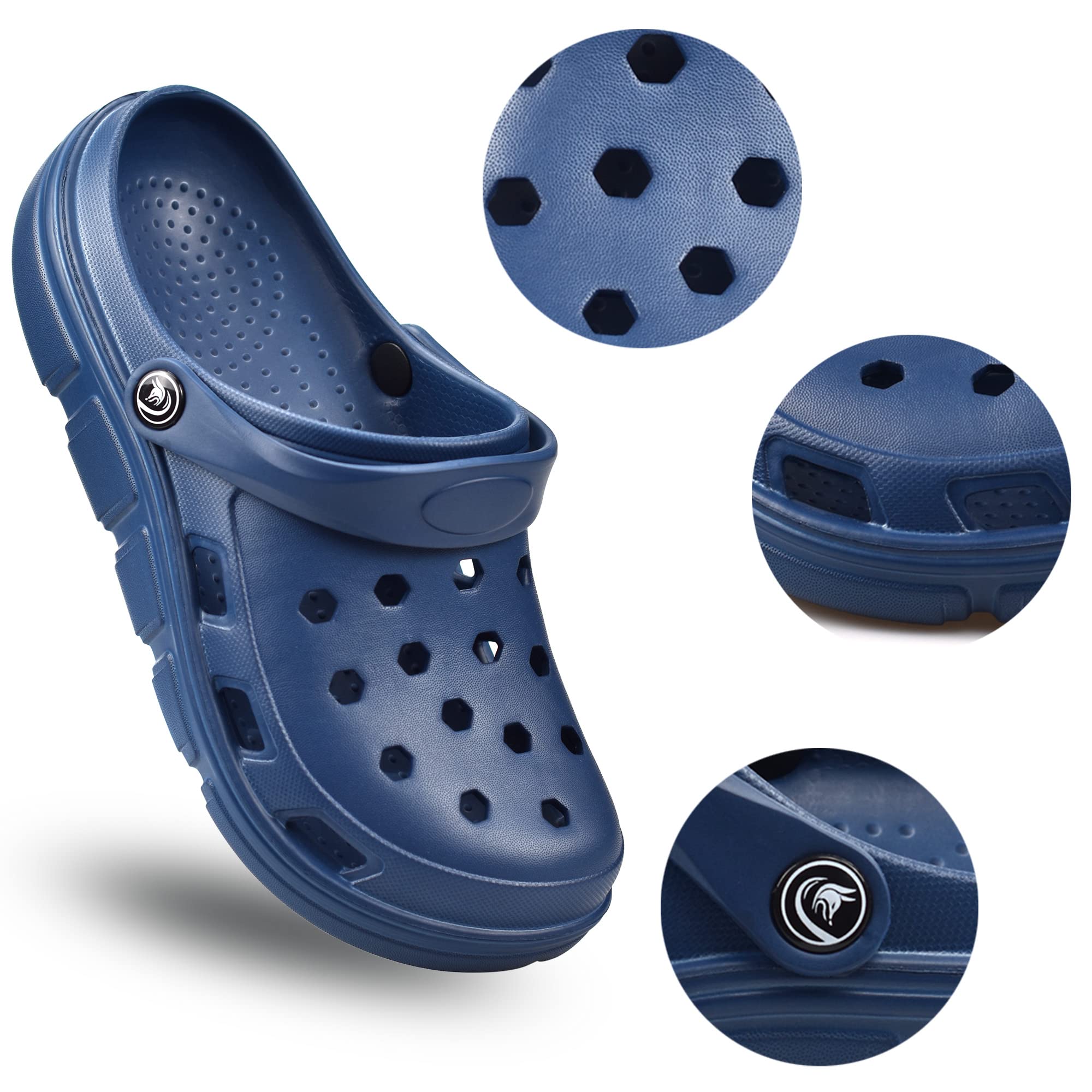 PIMIO Garden Clogs for Women and Men - Slip On Work Shoes with Arch Support, Quick-Dry Water Shoes for Outdoor Activities, Comfortable Casual Sandals & Slippers - Perfect for Gardening, Beach, Poolside and Yard Work