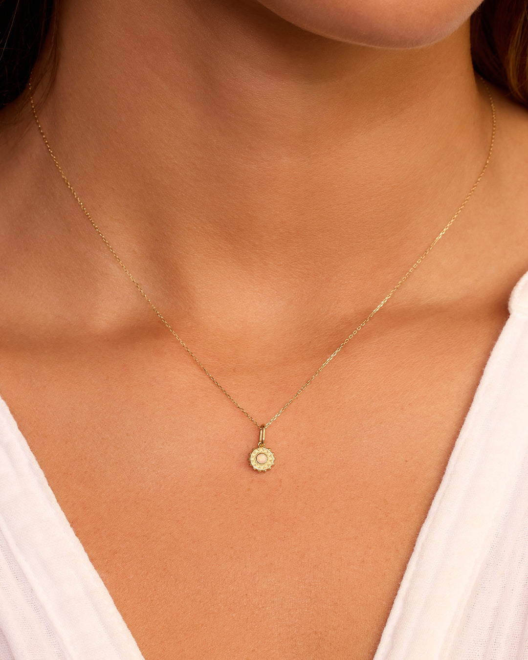 Sun Birthstone Charm Necklace - Genuine Gemstone Jewelry for Women - Perfect Gift for Birthday, Anniversary & Special Occasions
