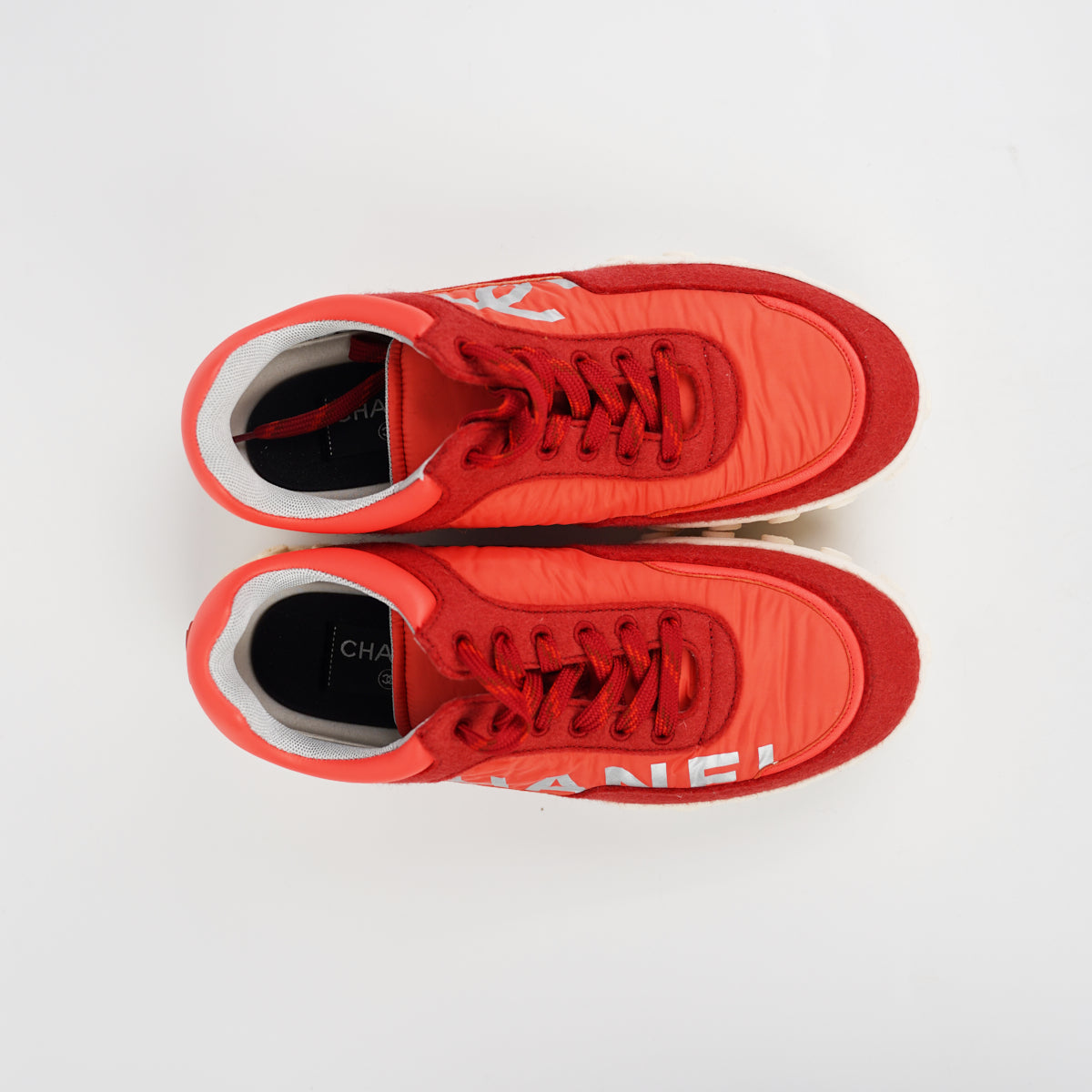 Chanel Orange Sneakers for Women - Size 39 US (7.5 UK) | Luxury Fashion Athletic Shoes for Casual Wear & Street Style