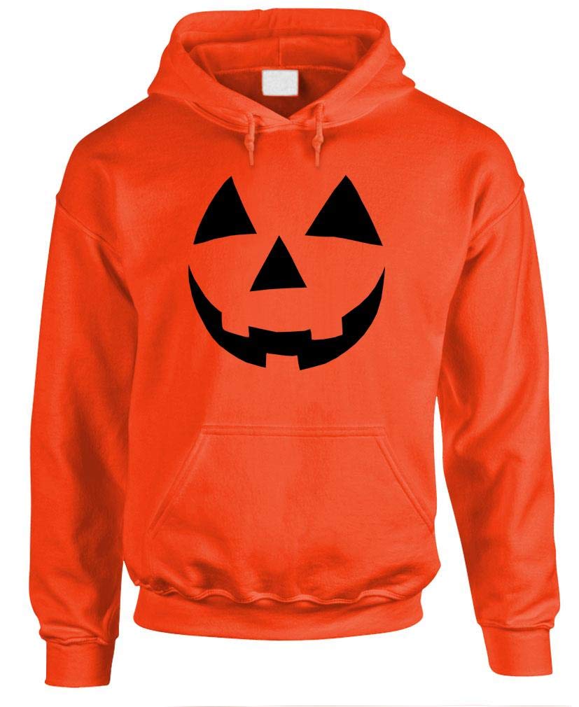 Jack O' Lantern Halloween Pullover Hoodie - Cozy Pumpkin Print Sweatshirt for Fall & Trick or Treating