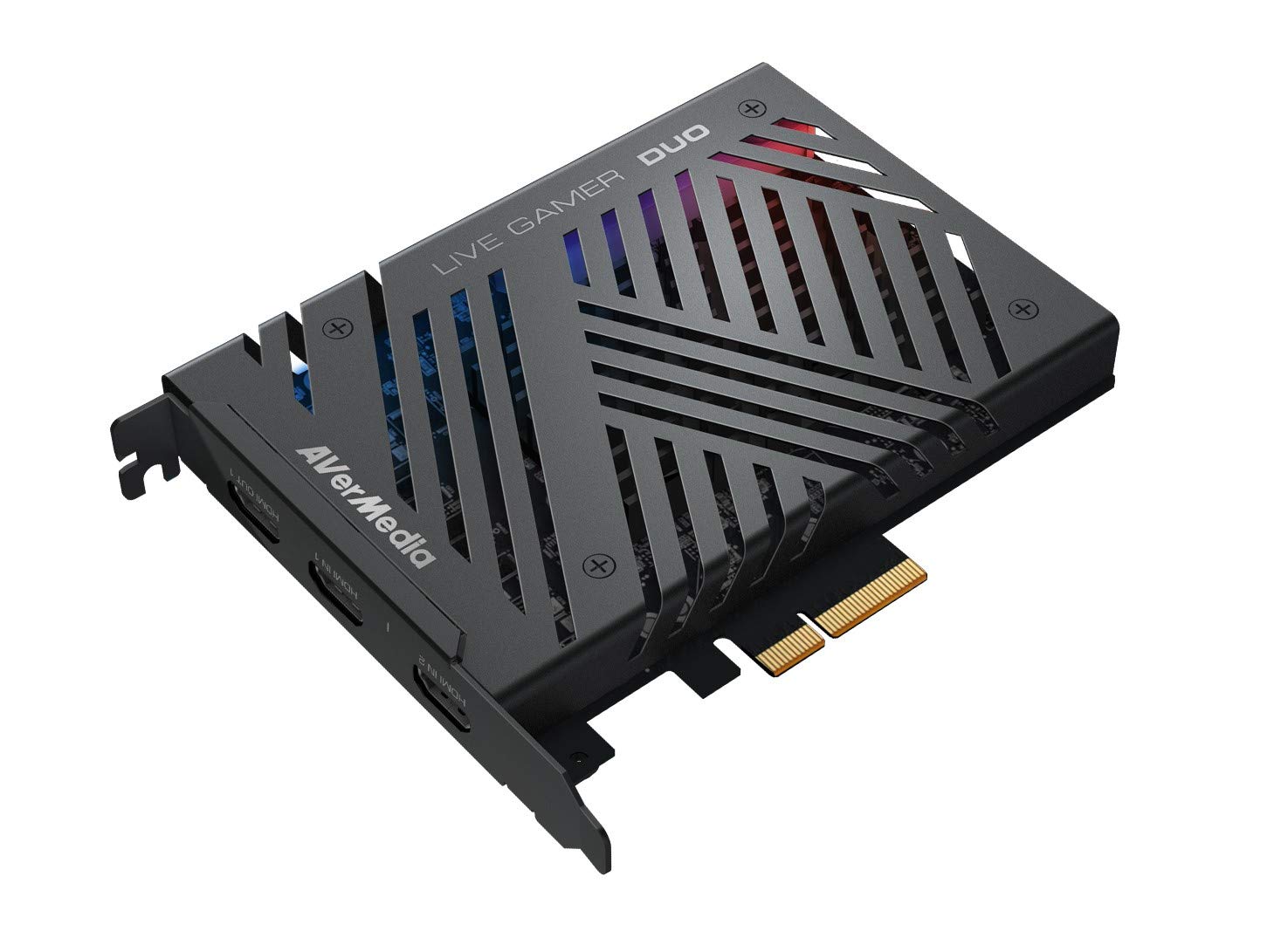 AVerMedia Live Gamer Duo GC570D 4Kp60 HDR-Passthrough PCI-E Capture Card - Ultra Low Latency for Xbox, PlayStation & PC Gaming - Perfect for Live Streaming & Esports Tournaments