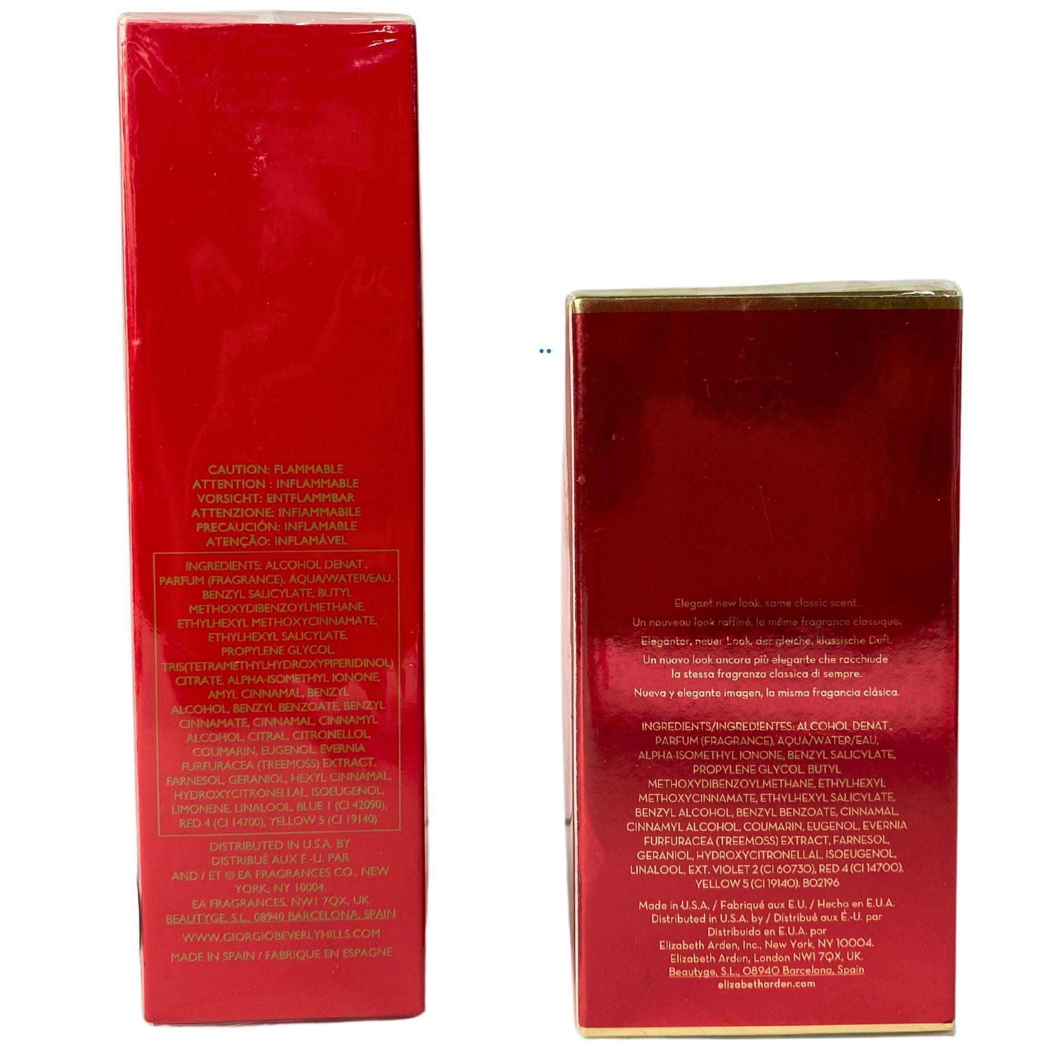 Giorgio Beverly Hills & Elizabeth Arden Red Perfume Gift Set - 22 Pcs Eau De Toilette Spray (1.7oz & 1oz) - Women's Fragrance Collection for Daily Wear, Office & Special Occasions