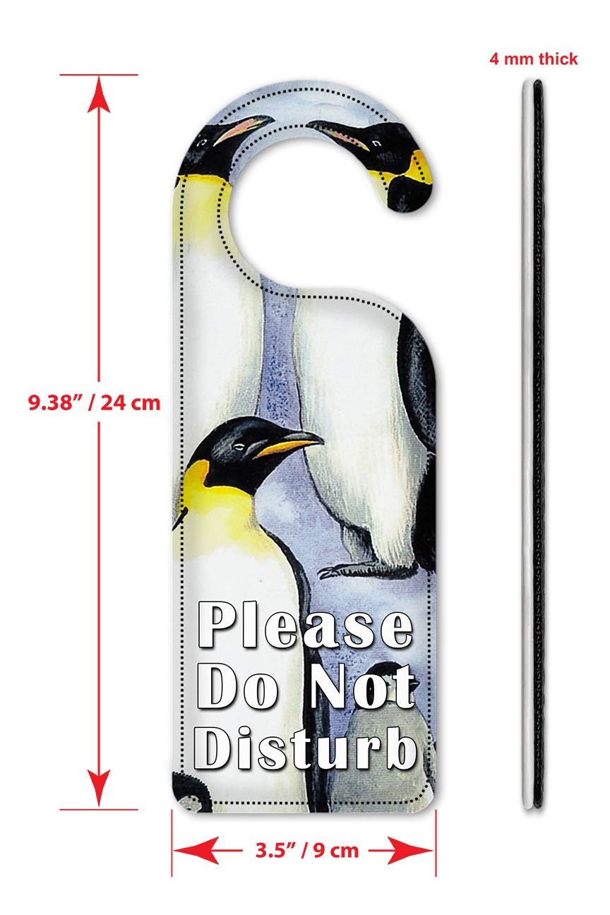 Penguin Themed 'Do Not Disturb' Door Hanger Sign - Perfect for Hotels, Bedrooms & Privacy - Decorative Art Plates for Home & Office Use