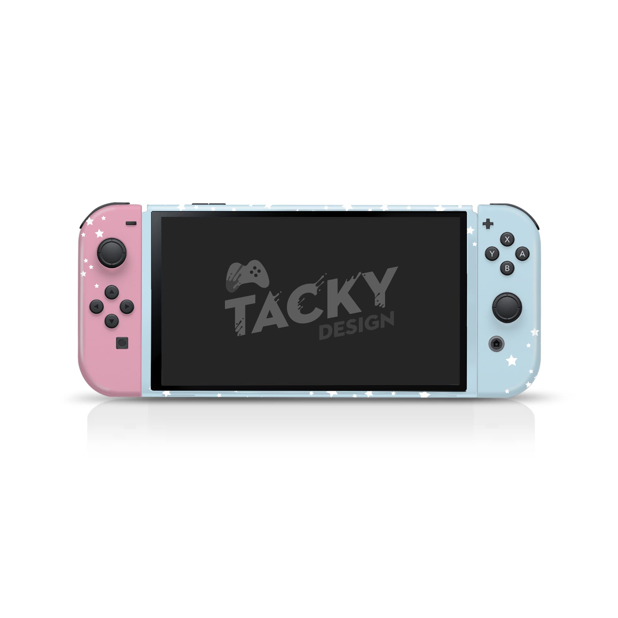 Cute Kawaii Clouds Design 3M Vinyl Full Wrap Decal Skin for Nintendo Switch OLED - Premium Protective Cover with Anti-Slip Grip, Perfect for Gaming Enthusiasts & Collectors