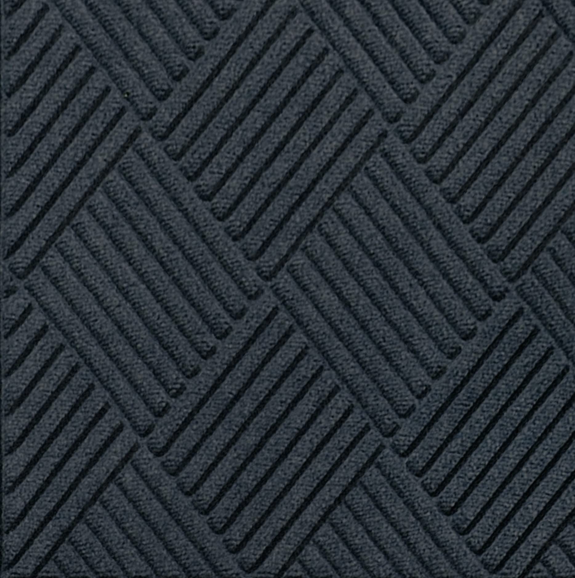 Premium WaterHog Diamond Commercial-Grade Entrance Mat with Fabric Border - Heavy Duty Indoor/Outdoor Doormat, Quick Drying & Stain Resistant (Charcoal, 4' x 8.4') - Perfect for High Traffic Areas, Offices, Schools & Home Entrances