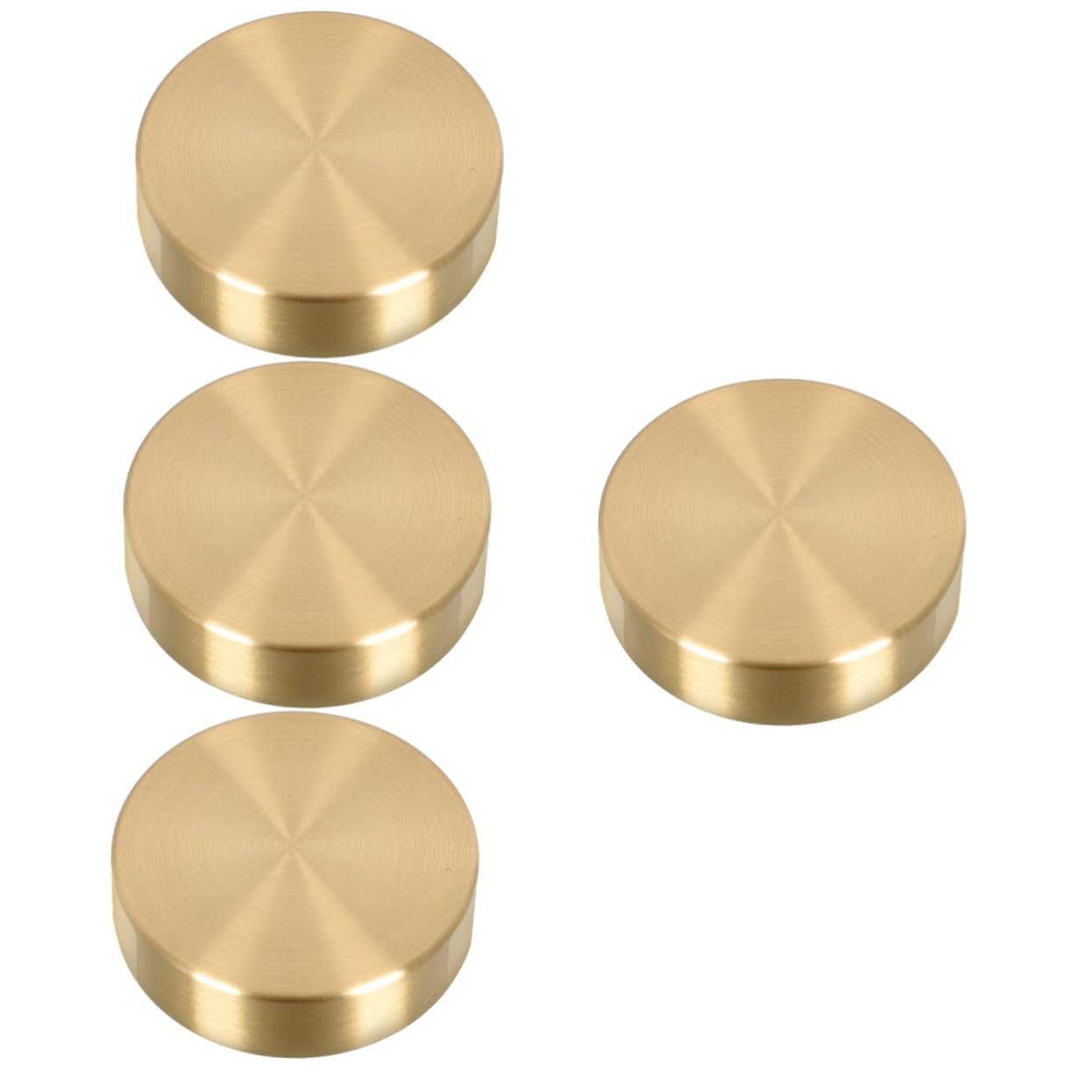 Gogogmee 4-Piece Brass Round Paperweight Set - Vintage Office Desk Decor for Writing, Painting & Letter Holding | Perfect for Home Office, Study Table & Gift Giving