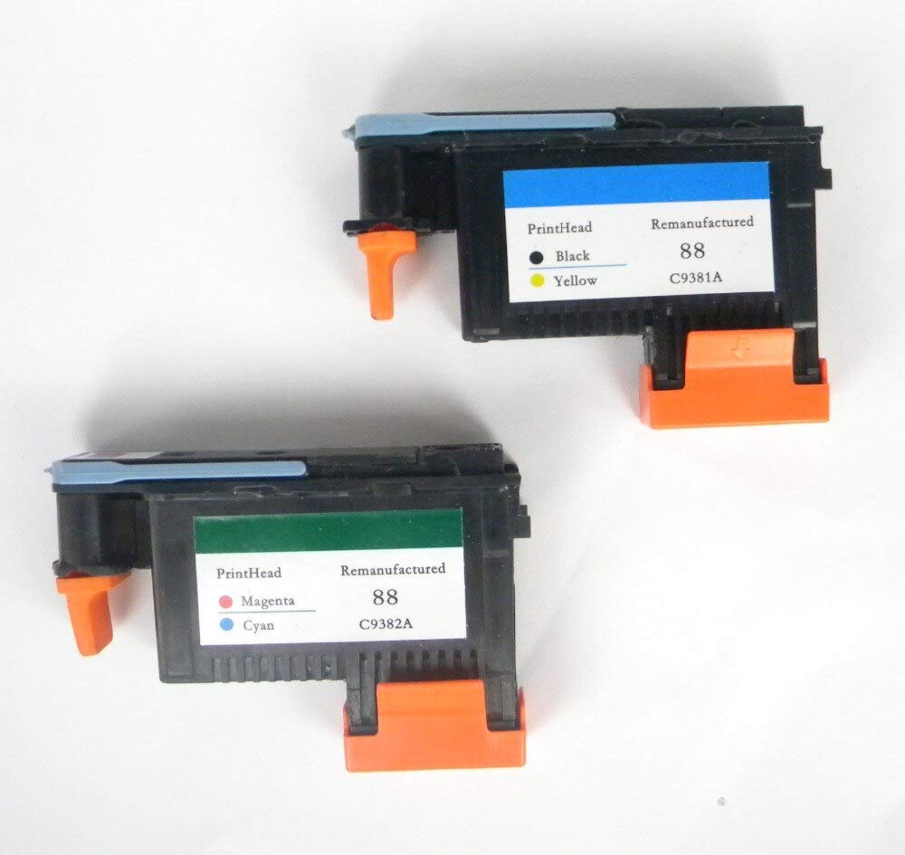 HP K5300 K8600 L7380 7580 K550 K5400 Printer Replacement Printhead - PRTA04872 88 C9382A C9381A Black Yellow Cyan Magenta Cartridge - Compatible with Office & Home Printing Needs