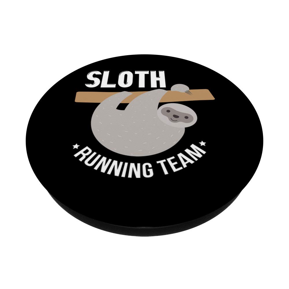 Funny Sloth Running Team Pun PopSockets Grip & Stand for Phone & Tablet - Perfect Gift for Sloth Lovers | Use for Gym, Work, Travel & Daily Life