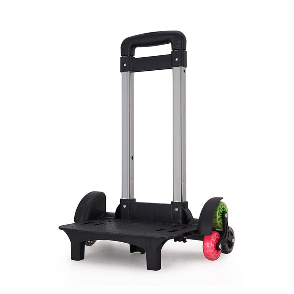6-Wheel Rolling Backpack Trolley - Foldable Luggage Cart with Multifunctional Handle for School Bags, Pet Carriers & Travel - Perfect for Airports, Camping & Daily Commute