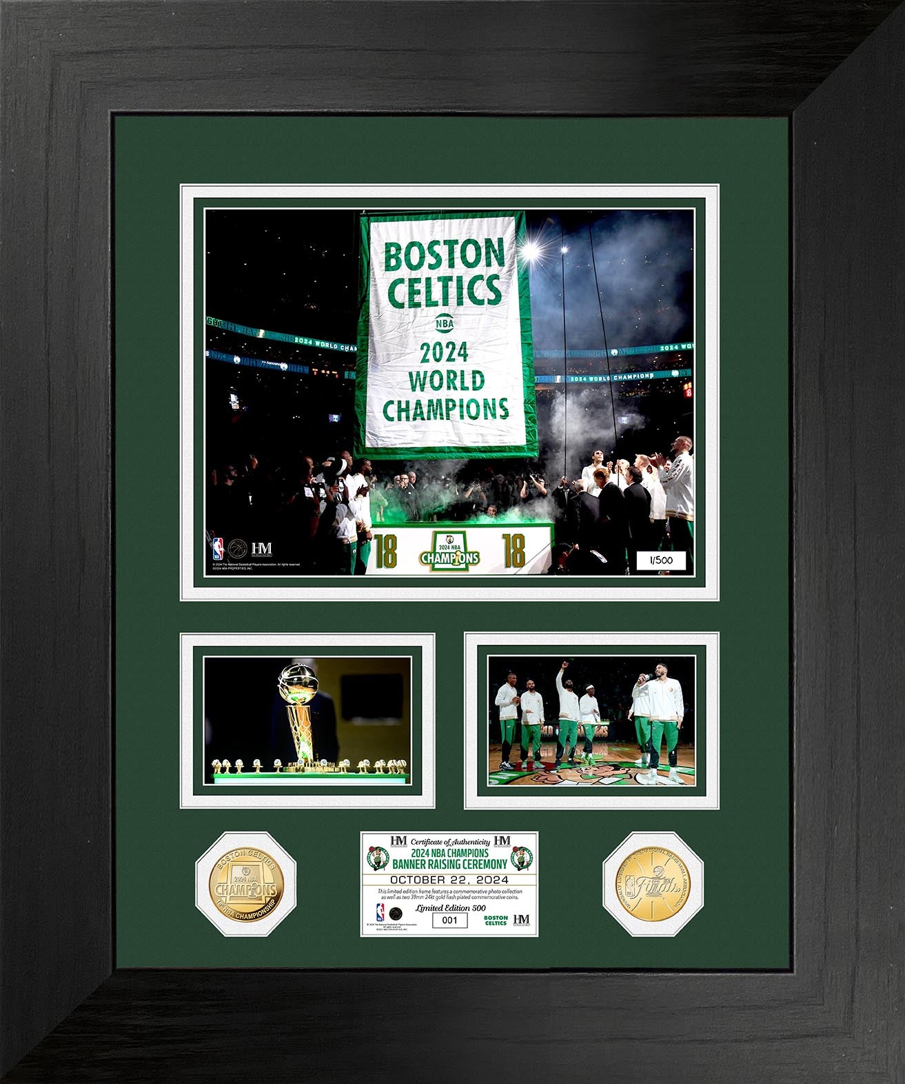 Boston Celtics 2024 NBA Championship Commemorative Bronze Coin with Marquee Photo - Limited Edition Collectible for Sports Fans, Basketball Memorabilia, Gift for Celtics Supporters - Perfect for Display Cases, Man Caves, and Sports Collections