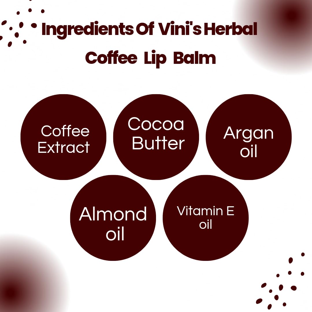 Organic Coffee Lip Balm for Dry & Chapped Lips - Hydrating Lip Moisturizer with Cocoa Butter & Almond Oil - Natural Nourishment for Men & Women - Perfect for Winter Care, Daily Hydration & On-The-Go Use (8g)