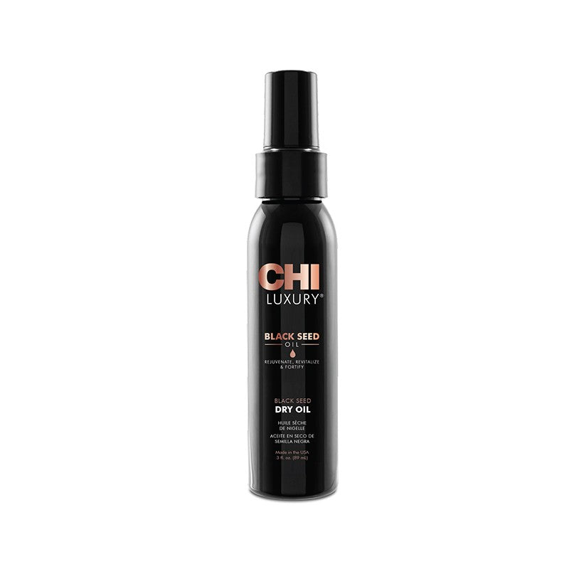 CHI Luxury Black Seed Dry Oil 3oz (89ml) - Hair Growth & Scalp Care - Perfect for Dry, Damaged Hair & Frizz Control - Salon Quality Treatment for Shine & Strength