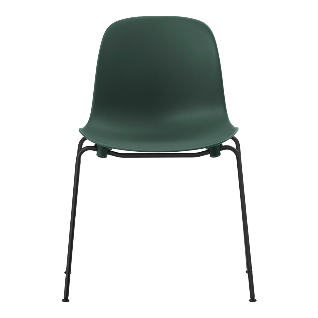 Stackable Side Chair with Metal Legs - Fully Upholstered Dining Chair for Kitchen, Restaurant, or Office Use