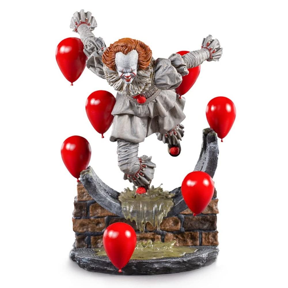 Pennywise Deluxe Statue - IT Movie Collectible - 1/10 Art Scale Figure for Horror Fans & Home Decor