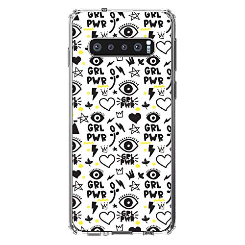 Girl Power - GRL PWR - Yellow Black On Clear Case