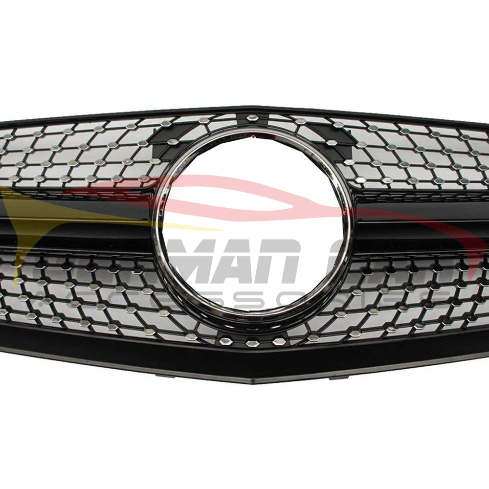 2010-2013 Mercedes Benz E Class Diamond Style Front Grille Replacement for W212 Pre-Facelift Models | Chrome Auto Grill Upgrade for Luxury Car Styling & Customization