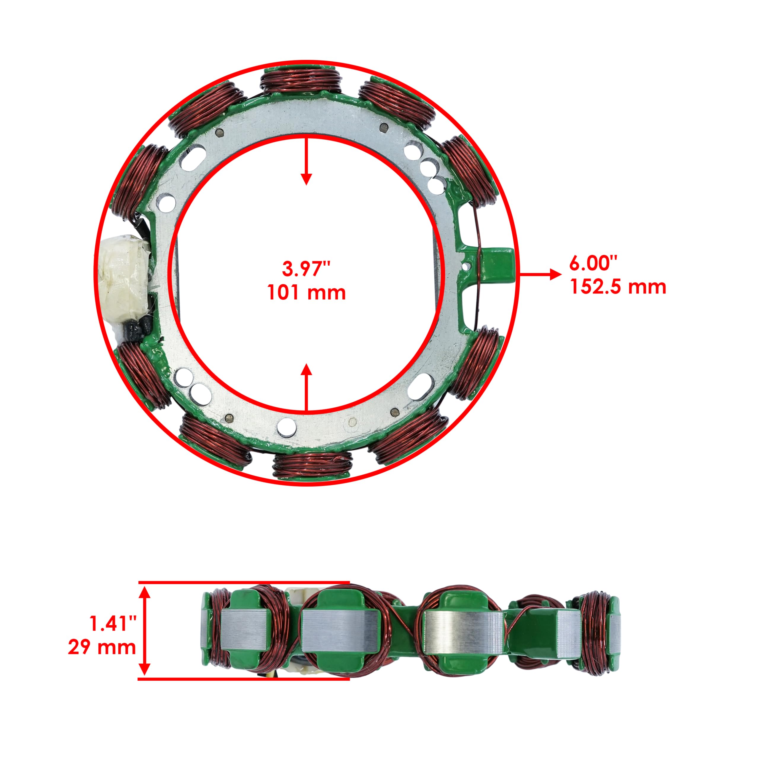 Genuine Caltric Stator Replacement for OMC Evinrude 90HP Outboard Motor (1988-1998) - High Performance Magneto Generator - Perfect for Marine Engine Repair & Boat Maintenance