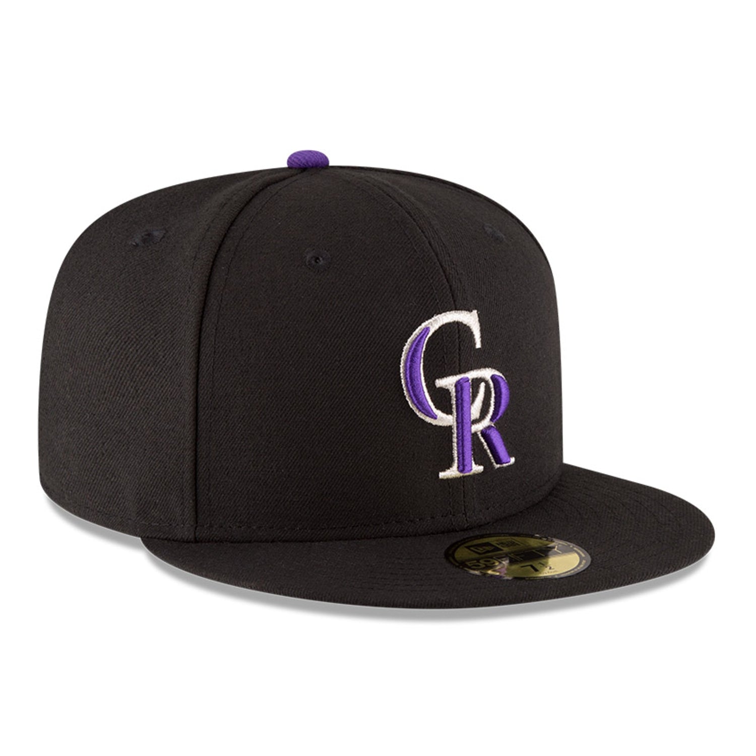 New Era 59Fifty Authentic MLB Colorado Rockies Baseball Cap - Black | Official Licensed Snapback Hat for Men & Women | Perfect for Games, Sports Events & Casual Wear