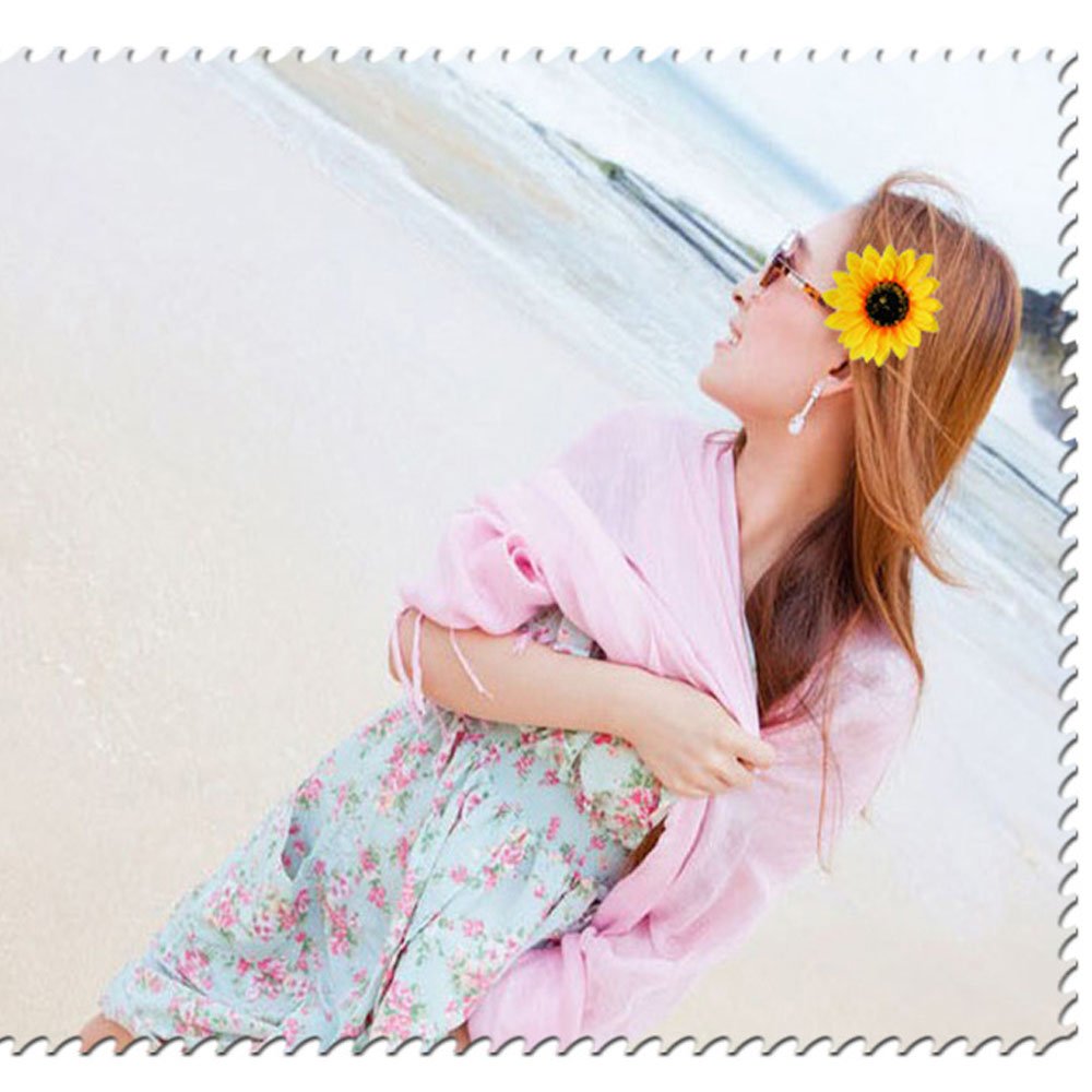 Non-Slip Sunflower Hair Clips for Women & Girls - Alligator Hairpins TS08 for Parties, Weddings & Everyday Style