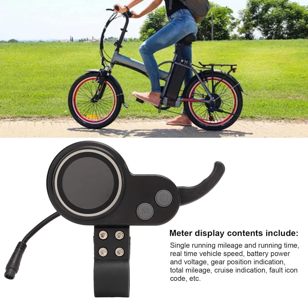 Universal 10 Inch Electric Scooter 6 Pin Waterproof LCD Display Control Panel - Easy Installation for Qbkohphifm Electric Scooters (Perfect for Commuting & Urban Travel)