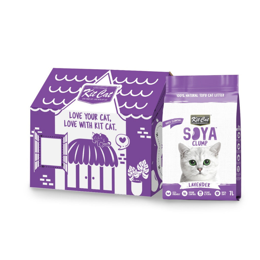 6-Pack Kit Cat Soya Clump Scented Cat Litter 7L - Natural Odor Control for Multi-Cat Homes & Small Spaces