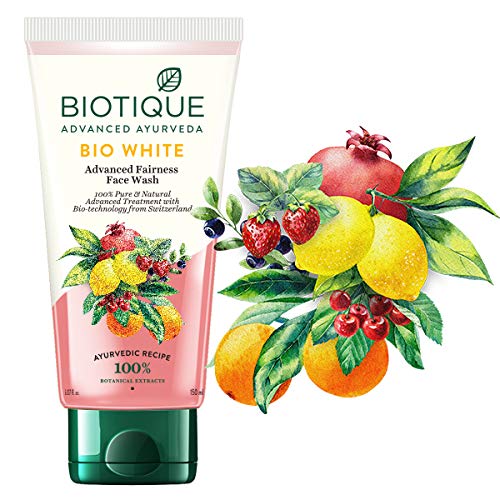 Biotique Bio Apricot Refreshing Body Wash 200ml & Bio White Advanced Fairness Face Wash 150ml - Hydrating & Brightening Skincare Duo for Daily Glow
