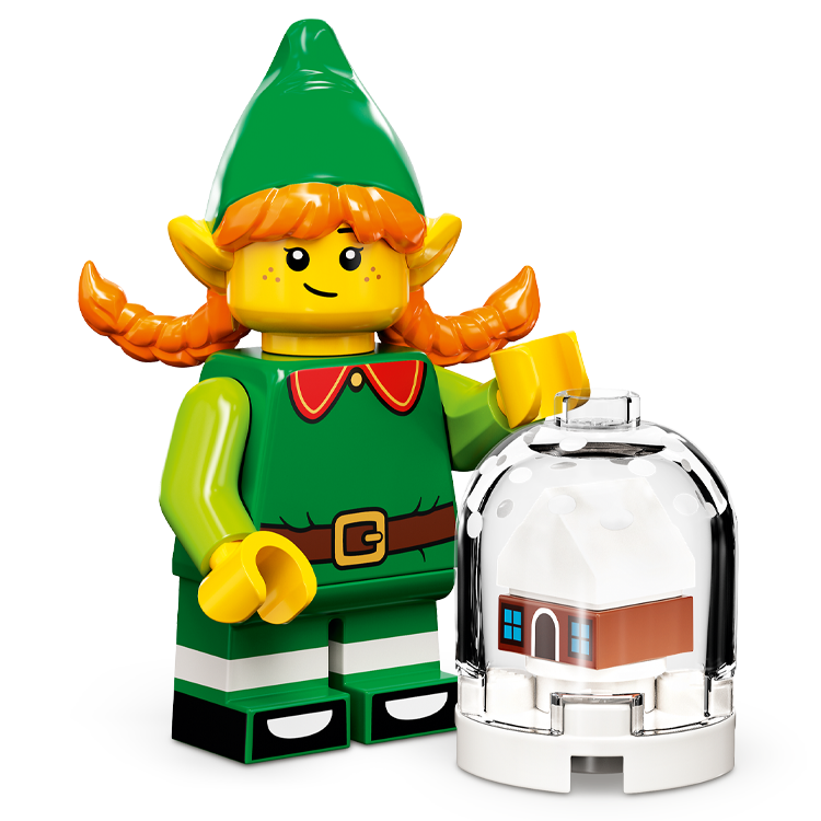 LEGO Collectible Minifigures Series 23 Holiday Elf (5/12) - Perfect for Christmas Decorations & LEGO Collector Displays