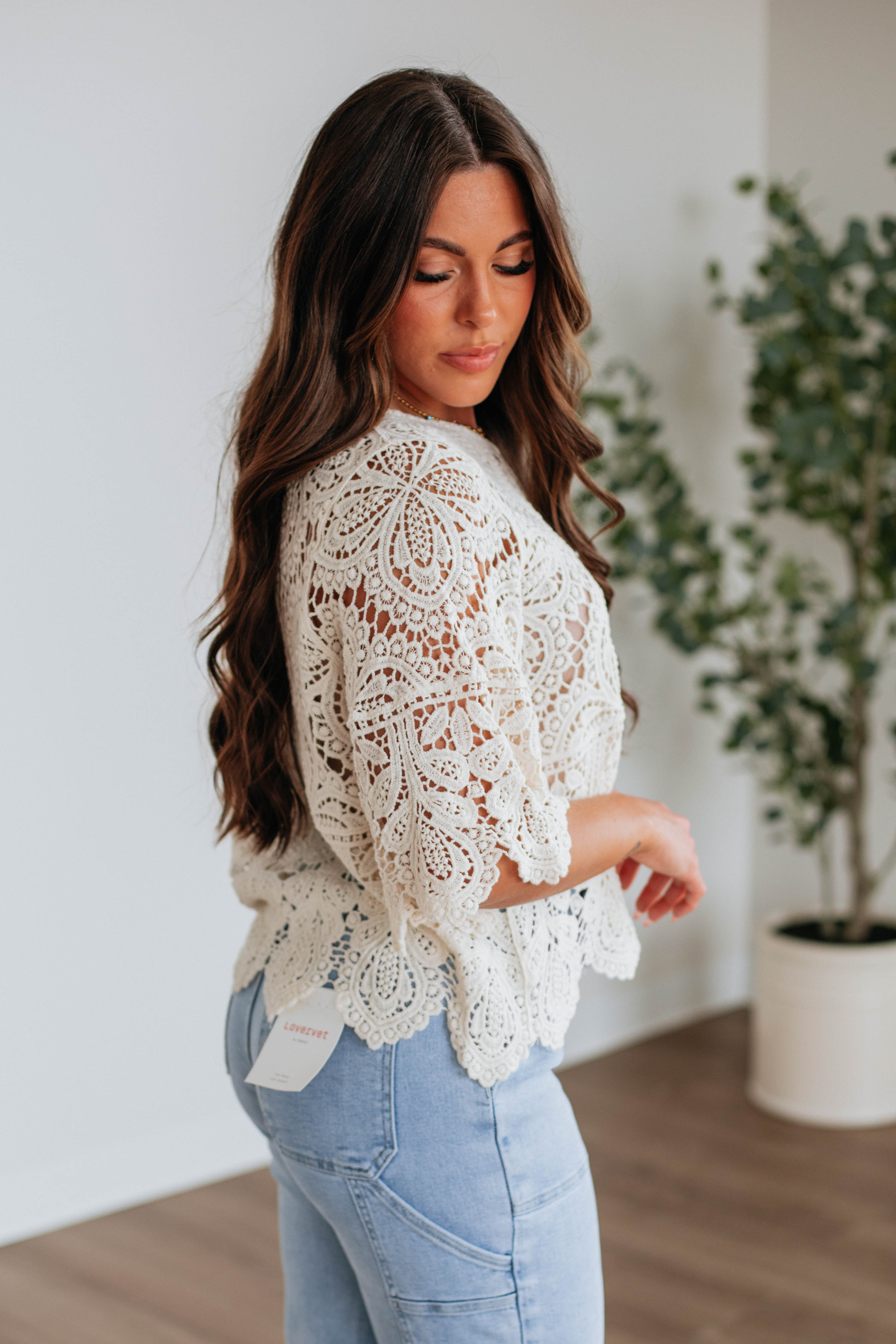 Chastin Crochet Top for Women - Boho Lace Summer Blouse, Beach Cover Up, Casual Vintage Style - Perfect for Music Festivals, Vacations & Date Nights