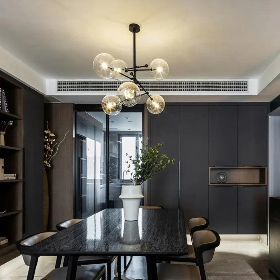 Modern LED Pendant Light with Crystal Grape Design - Elegant Dining Room & Kitchen Island Lighting for Home Decor