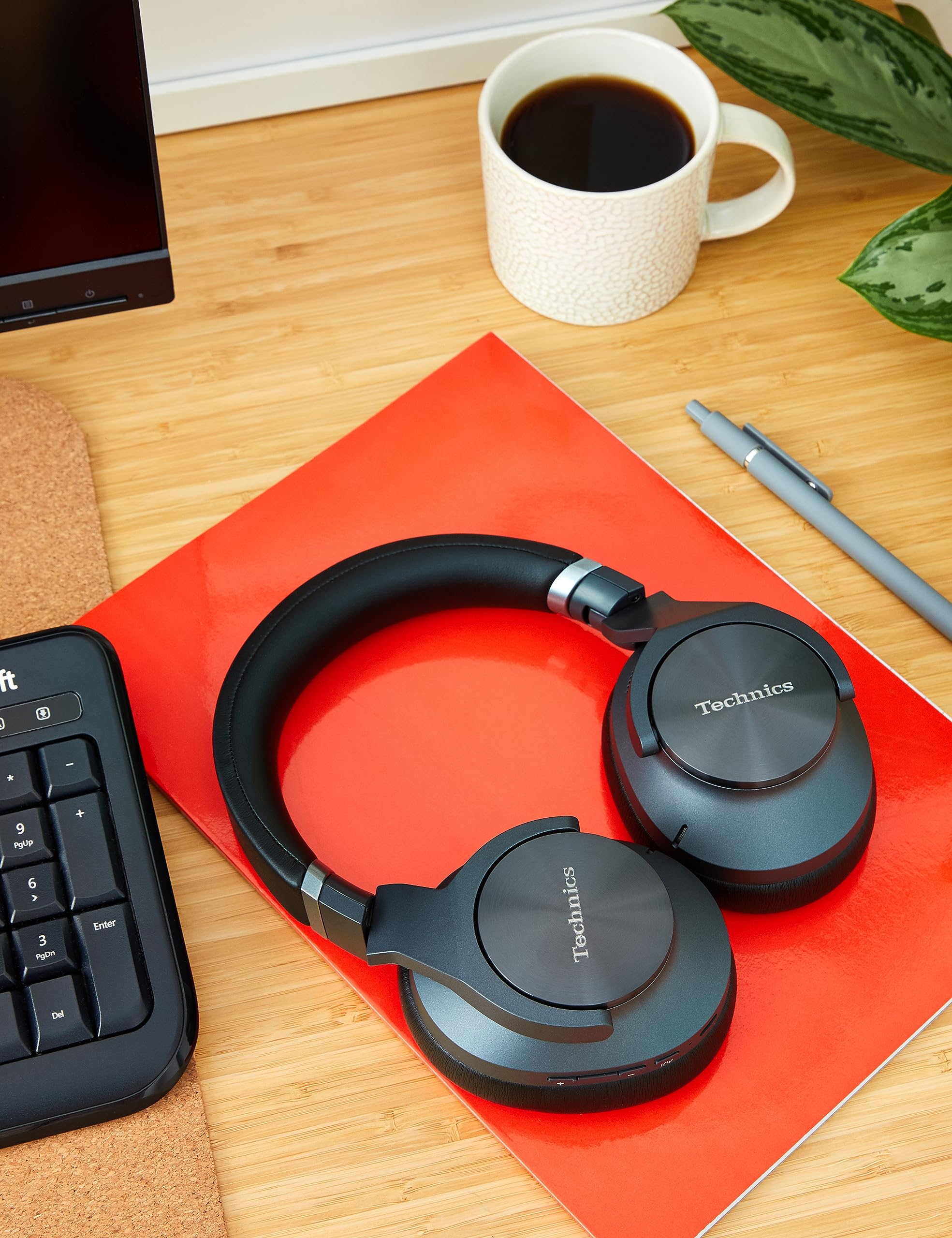 Technics EAH-A800 Premium Closed-Back Wireless Headphones with Noise Cancellation - Black | Perfect for Travel, Office & Home Listening